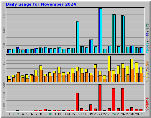Daily usage for November 2024