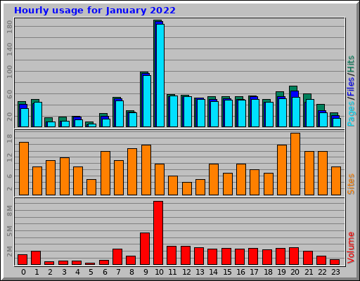 Hourly usage for January 2022