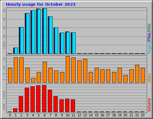 Hourly usage for October 2022